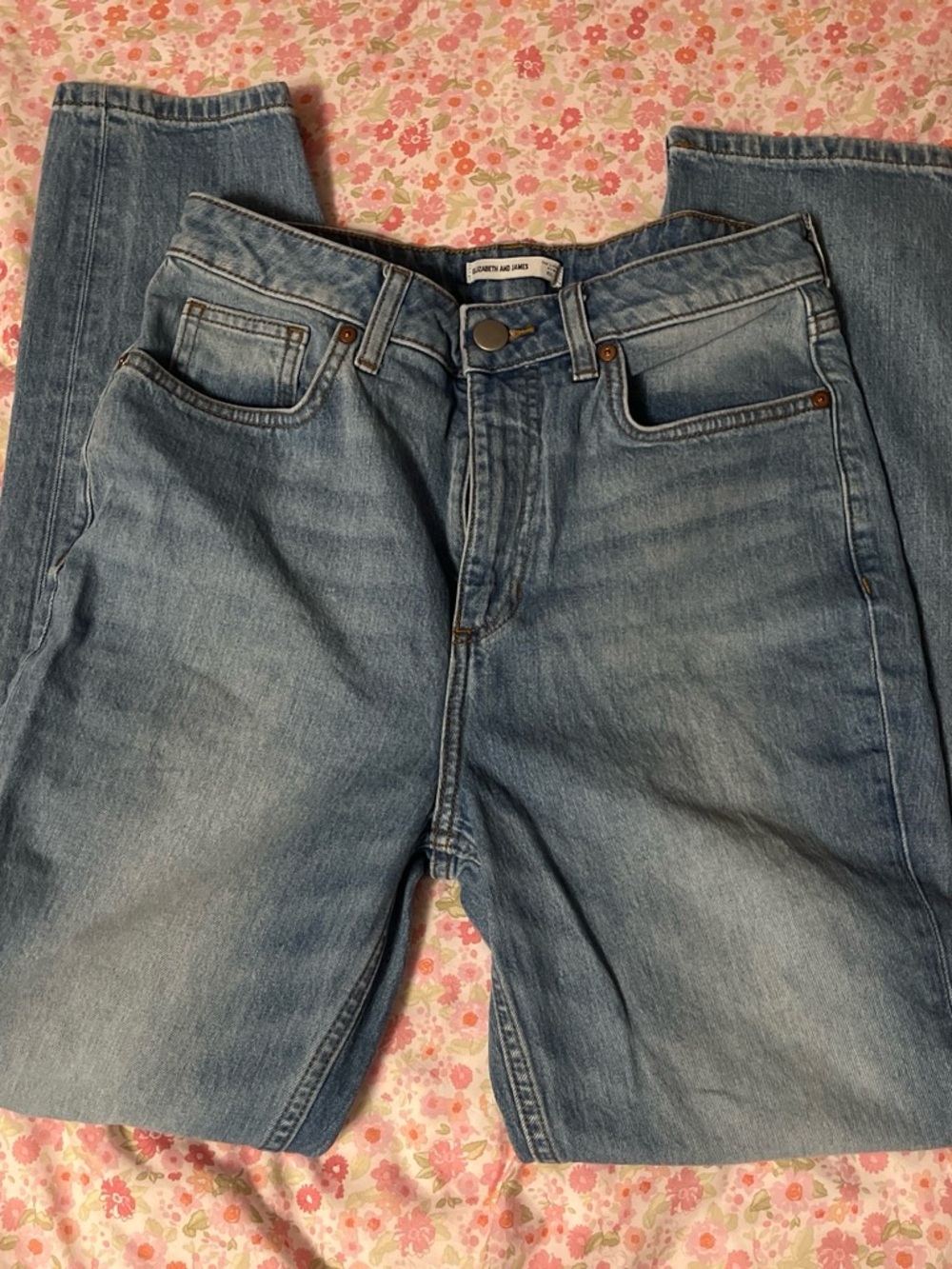 Elizabeth and James Light Blue Straight-Leg Jeans